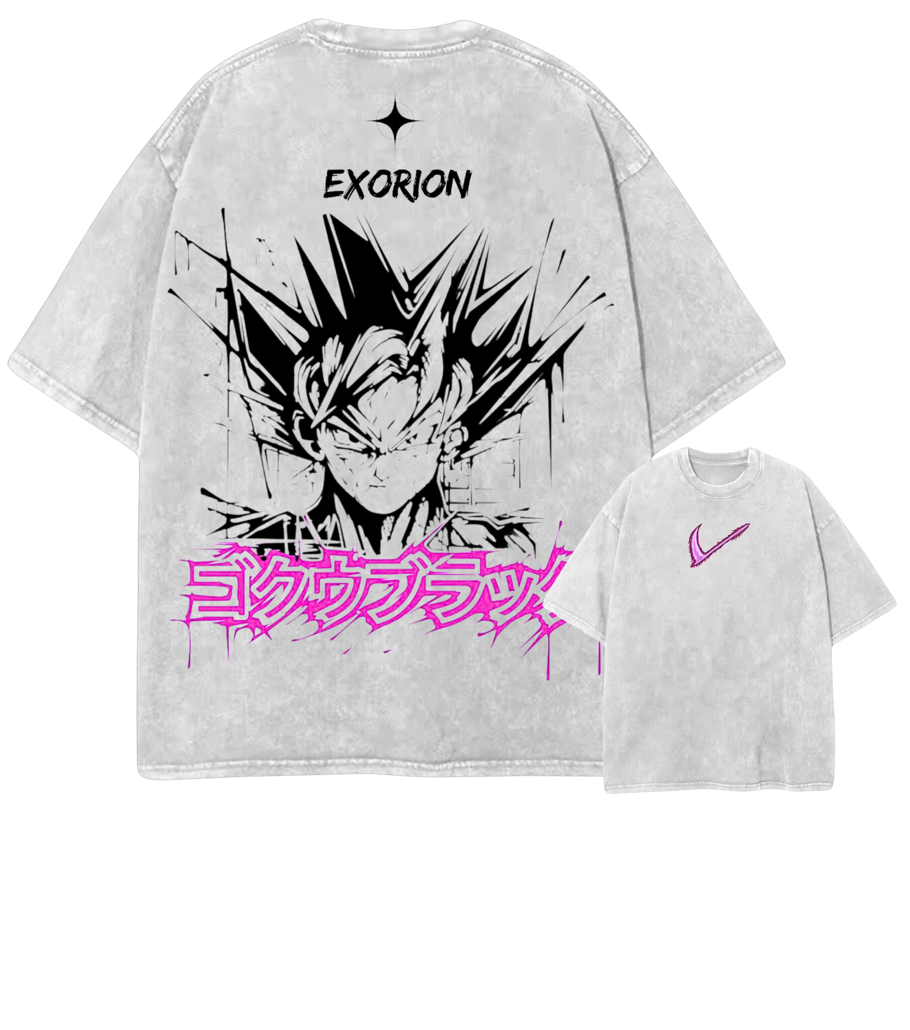 T-shirt large "Pump Cover" EXORION x BLACK GOKU Edition