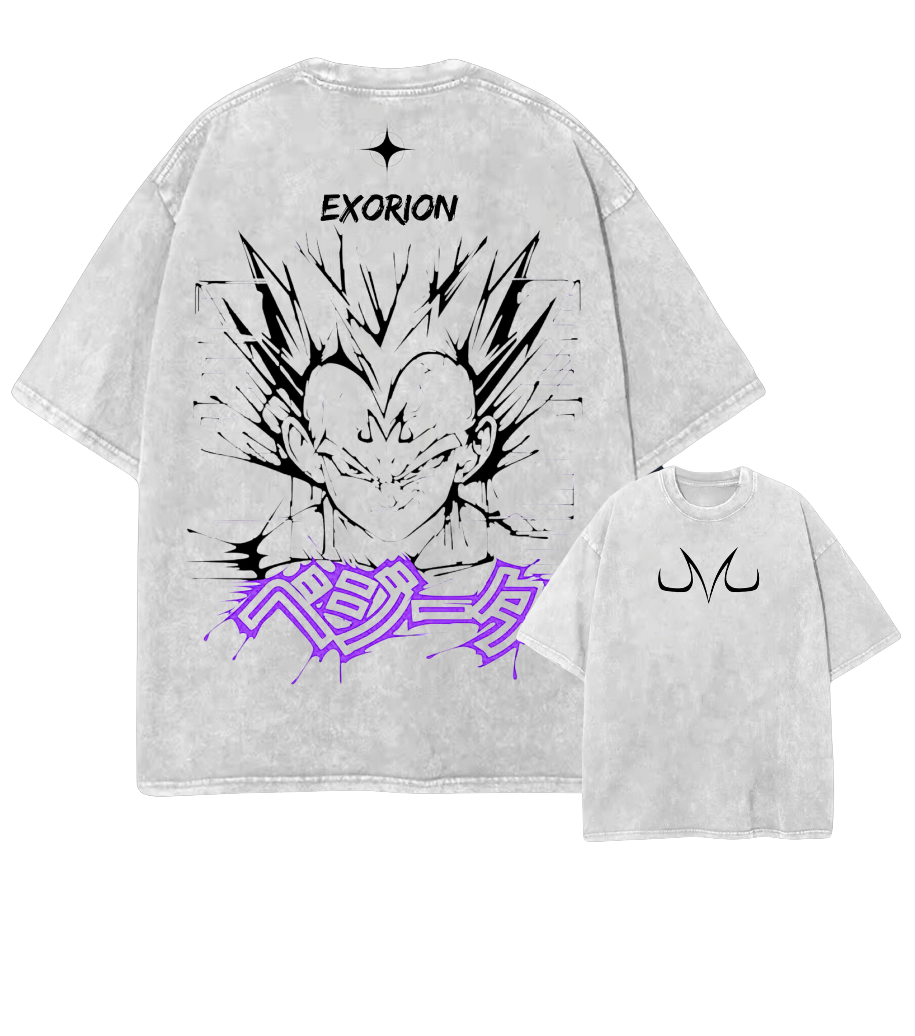 T-shirt large "Pump Cover" EXORION x MAJIN VEGETA